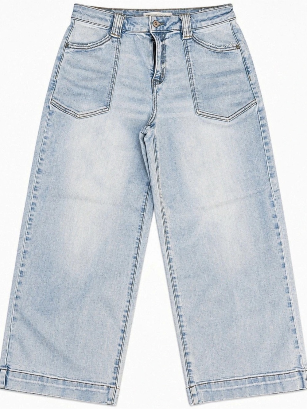 KanCan x Maurices High Rise Patch Pocket Wide Leg Crop Jeans 29